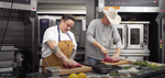 Molly and Austin in the kitchen